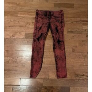Lovesick Jeans Denim Size 7  Red /Black Skinny Stretch Distressed